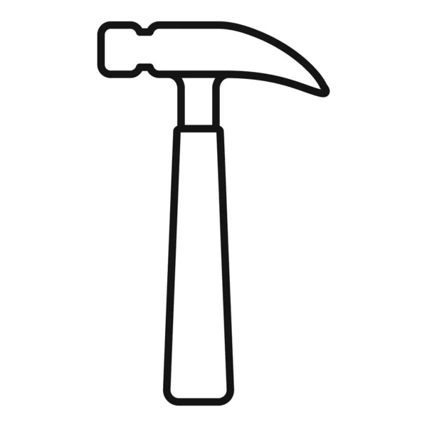 Icono de martillo de martillo, estilo de contorno — Vector de stock