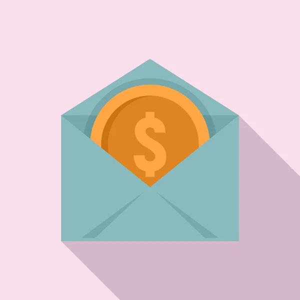 Crowdfunding icono de correo, estilo plano — Vector de stock