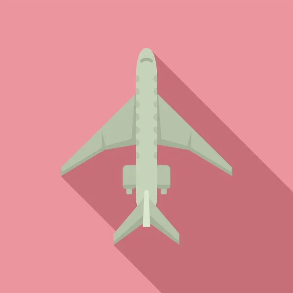 Иконка корпуса самолета, плоский стиль — стоковый вектор