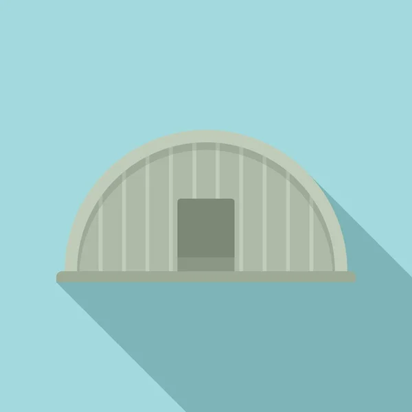 Aircraft repair hangar icon, flat style