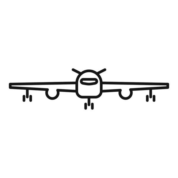 Icono plano de reparación de aeronaves, estilo de esquema — Vector de stock