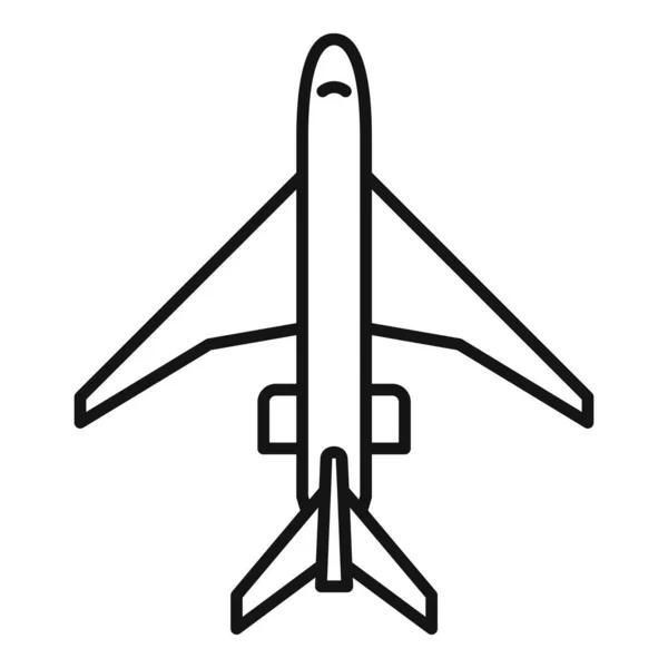 Icono del cuerpo de reparación de aeronaves, estilo de esquema — Vector de stock