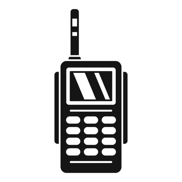 Escursionismo walkie talkie icona, stile semplice — Vettoriale Stock