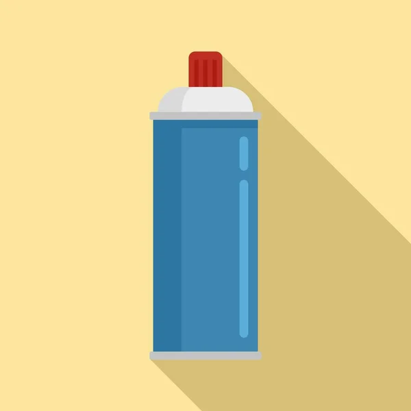 Ikone der Gassprühflasche, flacher Stil — Stockvektor