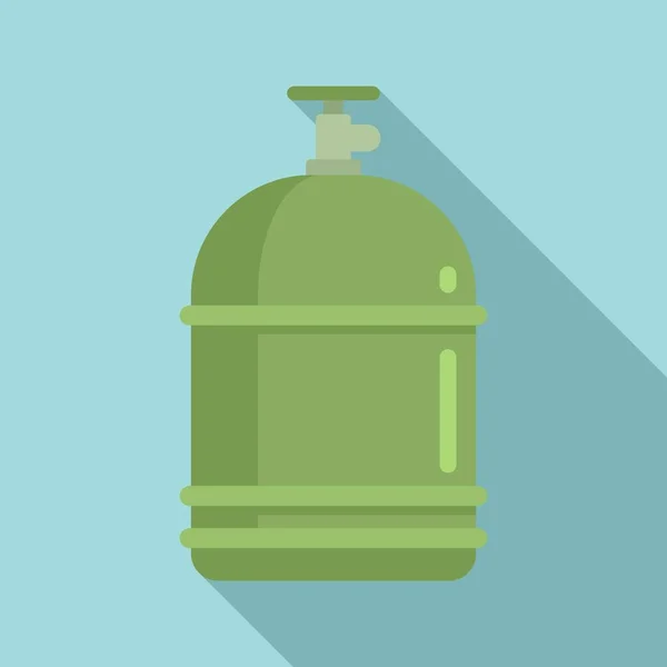 Icono de llenado de cilindro de gas, estilo plano — Archivo Imágenes Vectoriales