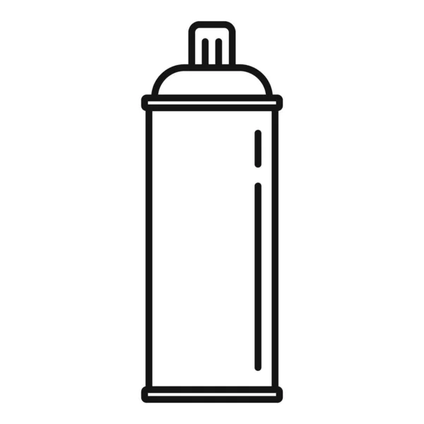 Icona della bottiglia di gas spray, stile contorno — Vettoriale Stock