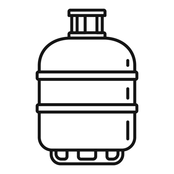 Icono de butano de cilindro de gas, estilo de contorno — Vector de stock
