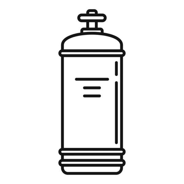 Icône de soupape de bouteille de gaz, style contour — Image vectorielle