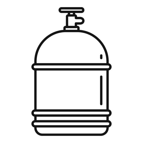 Gázpalack töltő ikon, körvonalazott stílus — Stock Vector