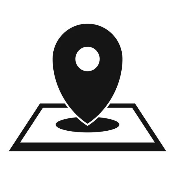 Descoberta GPS pin mapa ícone, estilo simples — Vetor de Stock