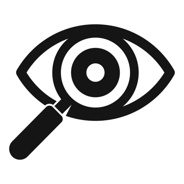 Zoek eye exploration icoon, eenvoudige stijl — Stockvector