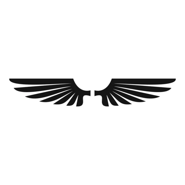 動物のアイコン、シンプルなスタイルを翼 — ストックベクタ