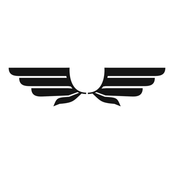 Ikone der Adlerflügel, einfacher Stil — Stockvektor