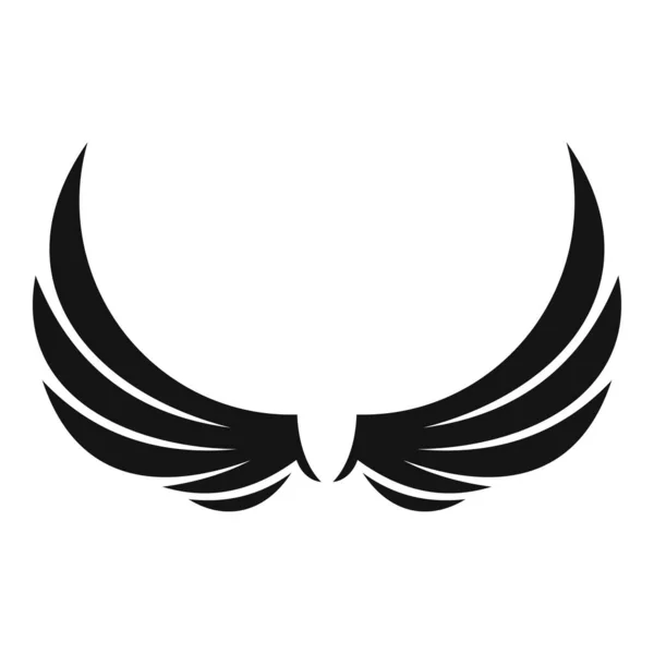 Symbol Flügel Symbol, einfacher Stil — Stockvektor