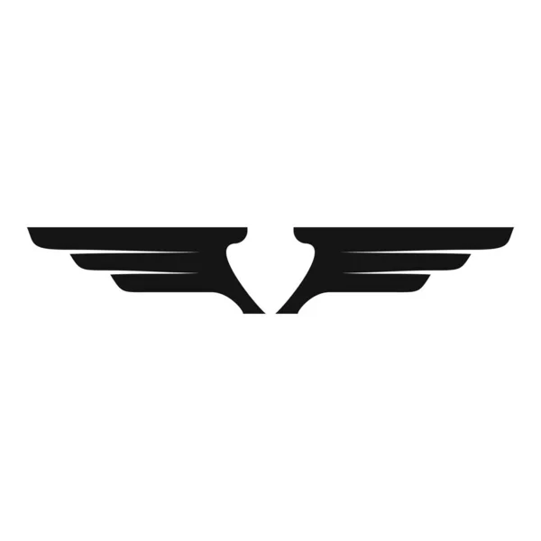 Icono de alas de diseño, estilo simple — Archivo Imágenes Vectoriales