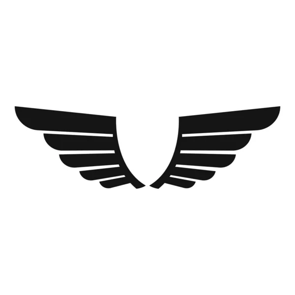 Insignia asas ícone, estilo simples —  Vetores de Stock