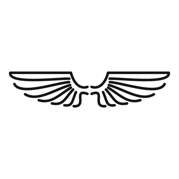 Іконка тварини крила, контурний стиль — стоковий вектор