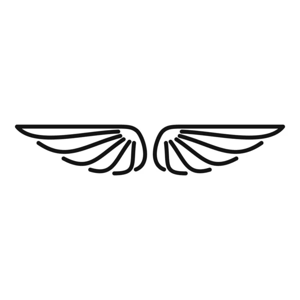 Ornament wings icoon, outline stijl — Stockvector