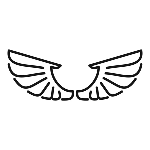 飞行翼图标，轮廓风格 — 图库矢量图片