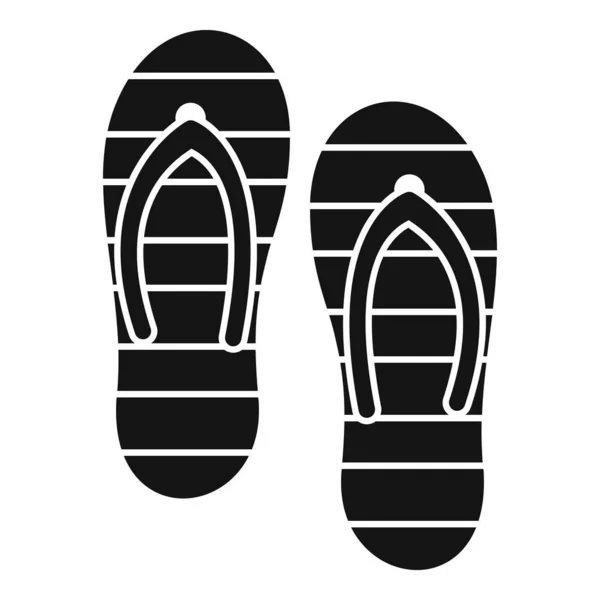 Sauna zapatillas icono, estilo simple — Vector de stock