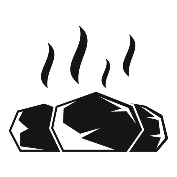 Hot sauna stones icon, simple style — Stock Vector