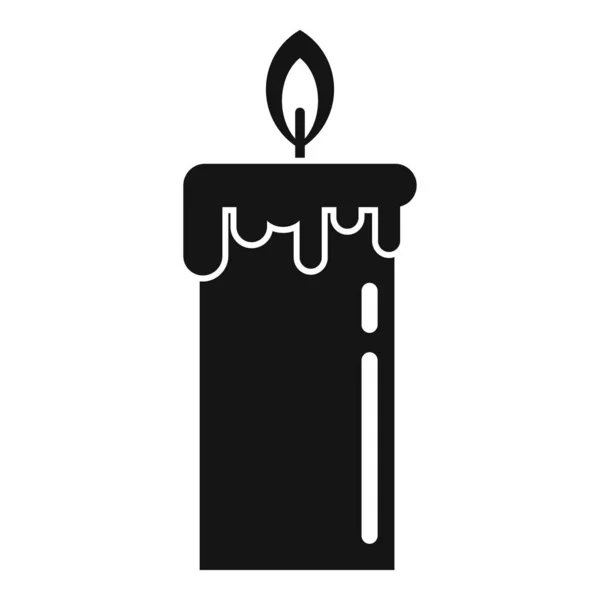 Sauna hořící svíčka ikona, jednoduchý styl — Stockový vektor