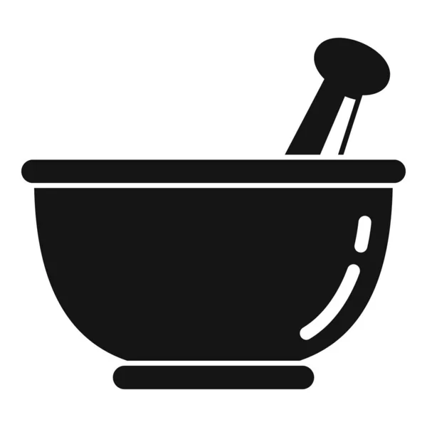 Sauna bol plante icône, style simple — Image vectorielle