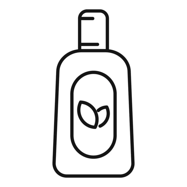 Sauna olie fles pictogram, omtrek stijl — Stockvector