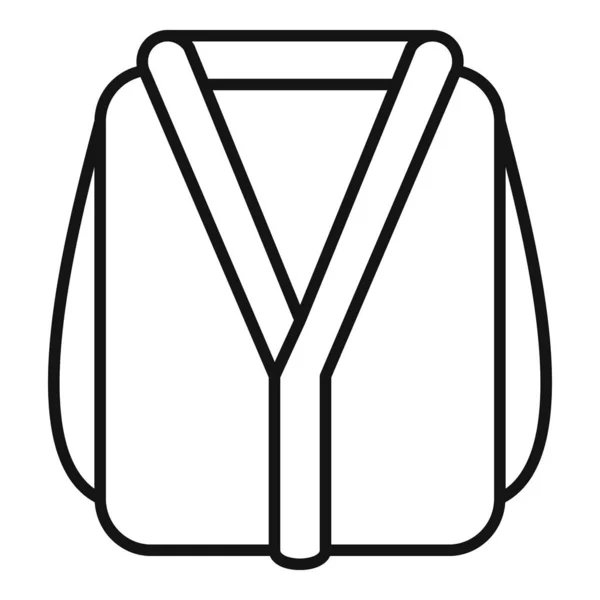 Bastubadrocken ikon, kontur stil — Stock vektor