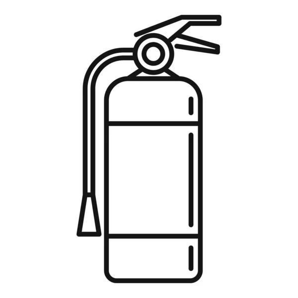 Brandsläckare ikon, kontur stil — Stock vektor