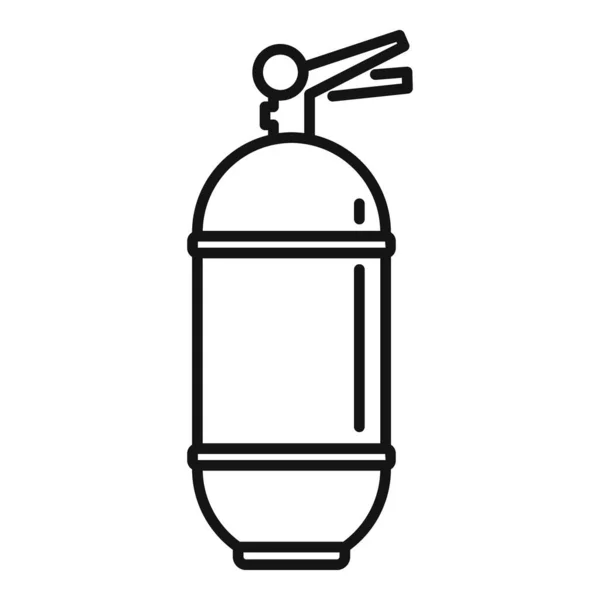 Icono de agua extintor de incendios, estilo de contorno — Vector de stock