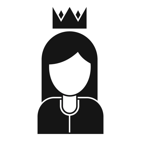 Icono de reputación de reina, estilo simple — Archivo Imágenes Vectoriales