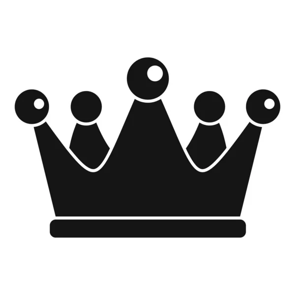 Złota ikona reputacji korony, prosty styl — Wektor stockowy
