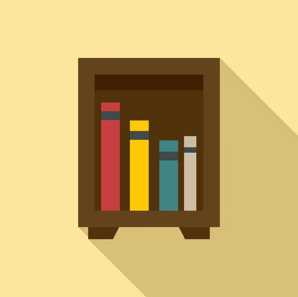 Library street box icon, flat style — स्टॉक वेक्टर