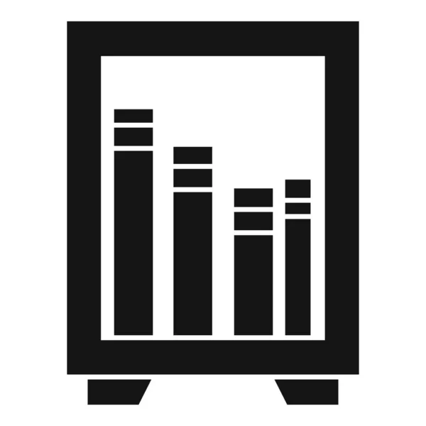 Biblioteca icono de la caja de calle, estilo simple — Vector de stock