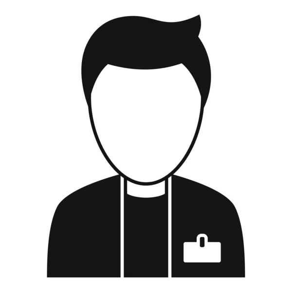 Icono de trabajador de biblioteca, estilo simple — Vector de stock