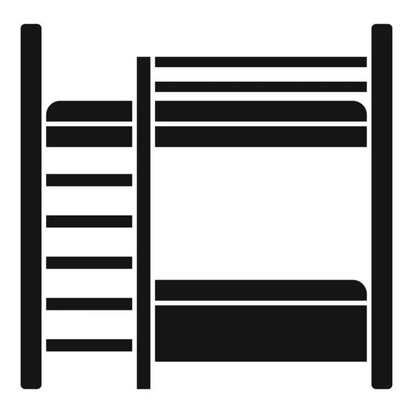 Möbel-Etagenbett-Symbol, einfacher Stil — Stockvektor