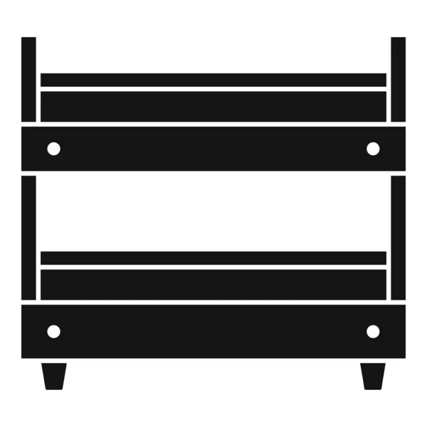 Startseite Etagenbett-Symbol, einfacher Stil — Stockvektor