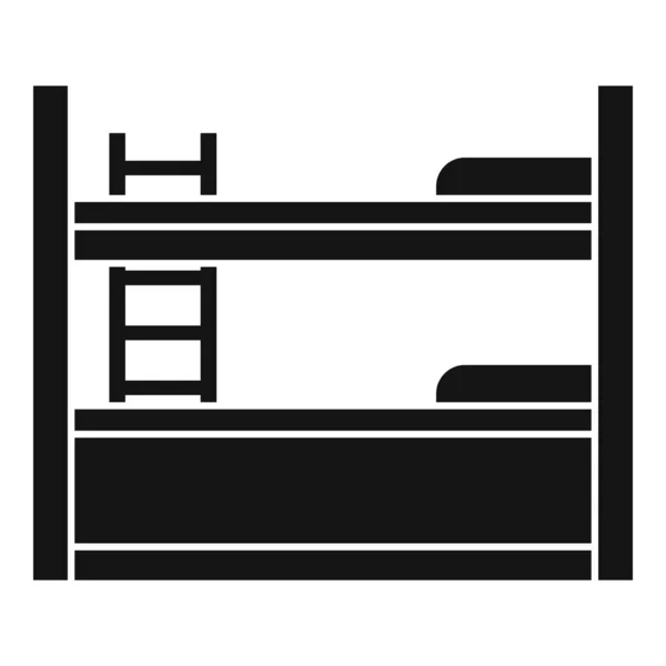 Interieur Etagenbett Symbol, einfacher Stil — Stockvektor