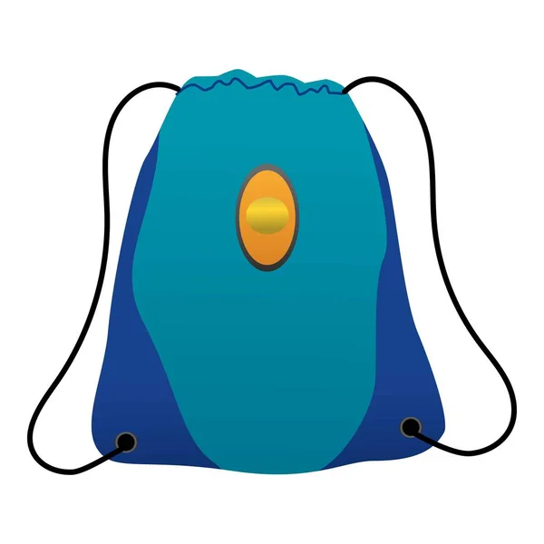 Textil icono de la mochila, estilo de dibujos animados — Vector de stock