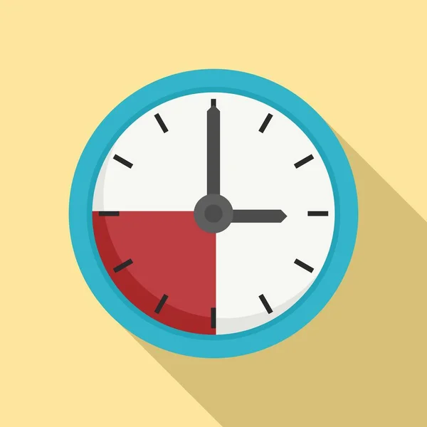 Icona dell'orologio di tempo di scadenza, stile piatto — Vettoriale Stock