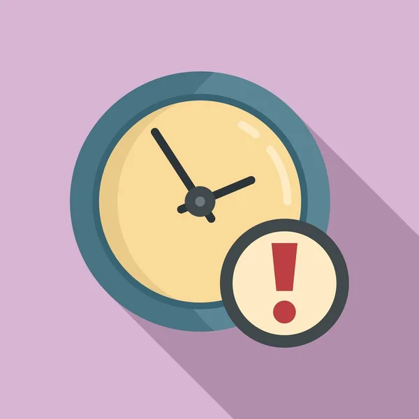 Deadline time icon, flat style — Stock Vector