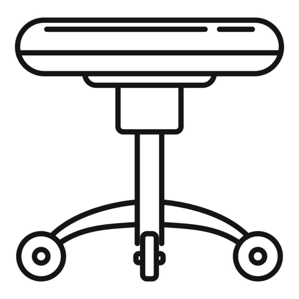 Icono de la silla del estudio del tatuaje, estilo del esquema — Vector de stock