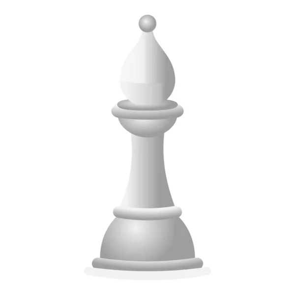Icono de caballero de ajedrez blanco, estilo de dibujos animados — Vector de stock