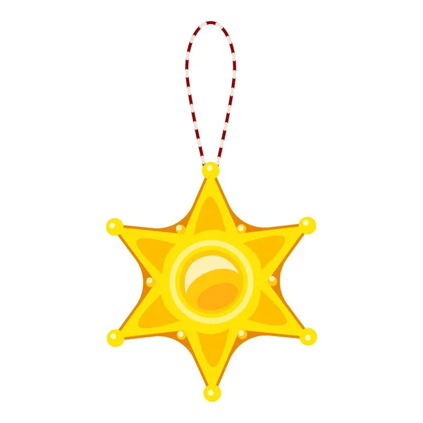 Golden star icon, cartoon style — Stock Vector
