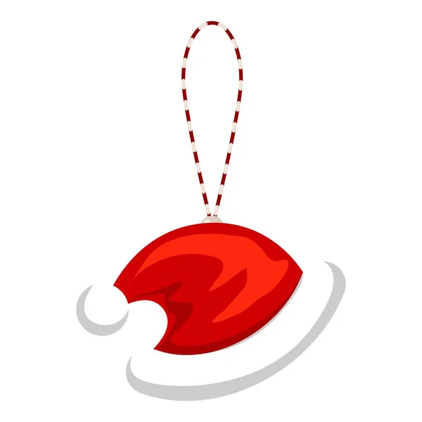 Ikona klobouku Santa, kreslený styl — Stockový vektor