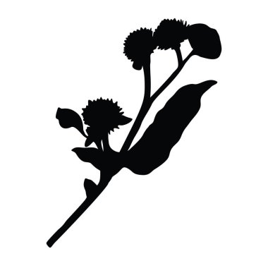 Beyaz arka plan üzerinde izole Dulavratotu siluet. Tasarım öğesi tasarımınız için. Vektör çizim.