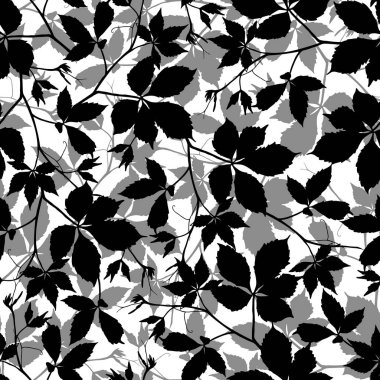 Şirin ile Seamless modeli siluetleri beyaz zemin üzerine bırakır. Grafik arka plan. Yaz konsepti. Tasarım öğesi için tekstil, kumaş, scrapbooking, duvar kağıdı ve etc. Vektör çizim.