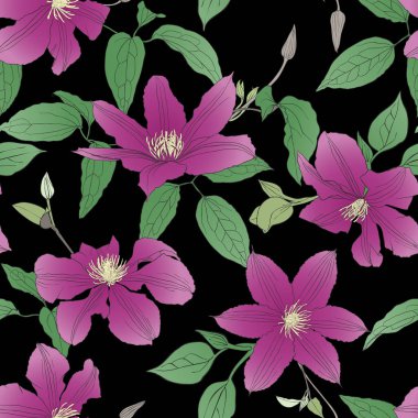 Akasma çiçekler ile Seamless modeli. Tekstil, kumaş, duvar kağıdı, scrapbooking için tasarım öğesi. Vektör çizim.