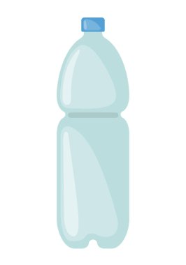 Beyaz arka planda yalıtılmış plastik şişe simgesi.